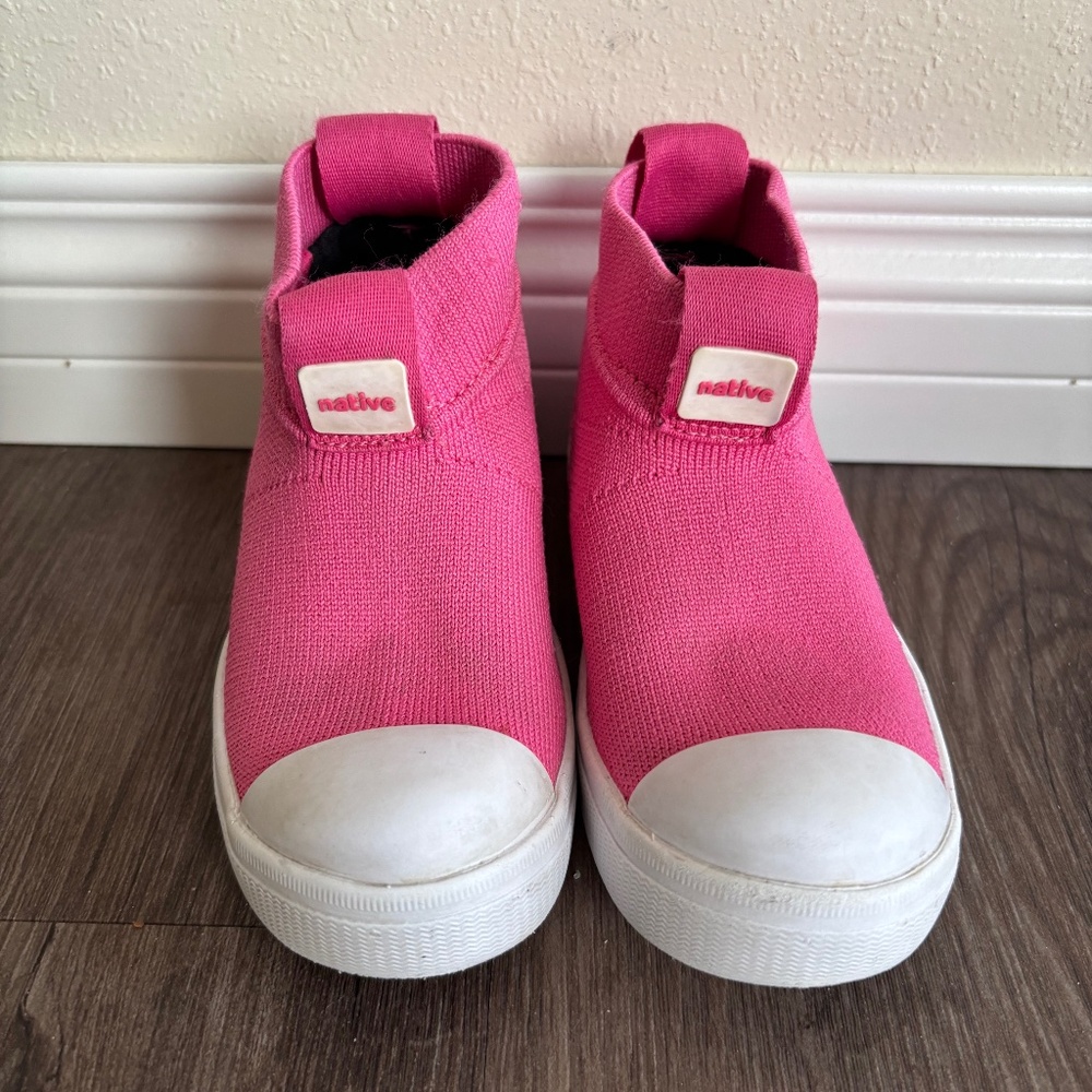 Native Shoes Kids Boots in Pink and White